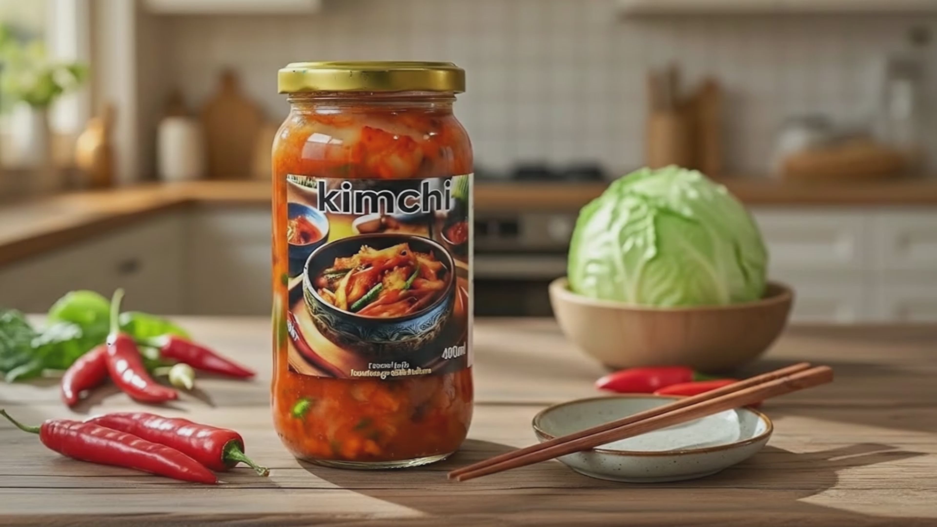 Vegan Kimchi 370ml | Authentic Korean Fermented Kimchi | Probiotic | UK Made